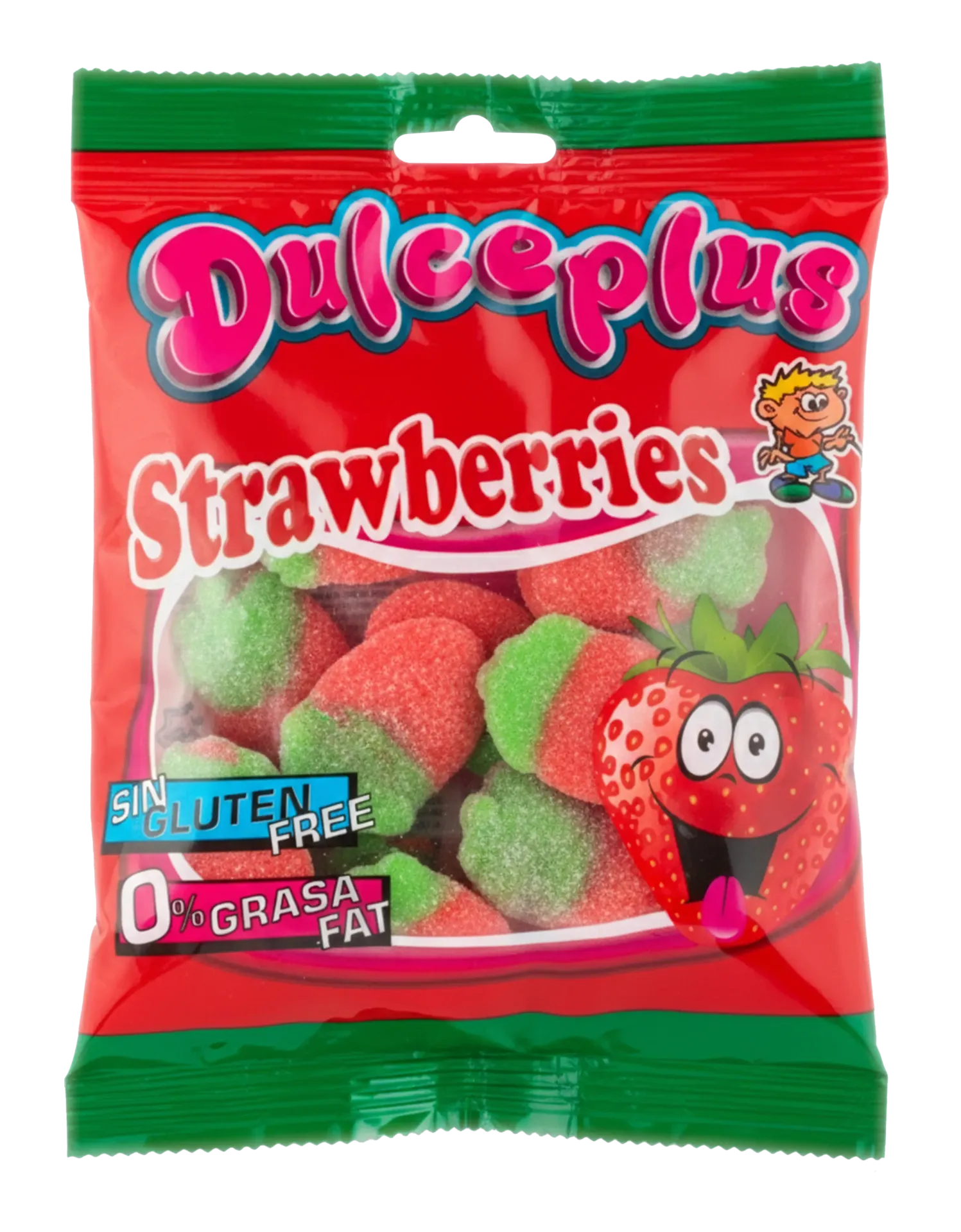 [178E100] Dulceplus Fraise Des Bois Acide 12x100gr 100% Halal