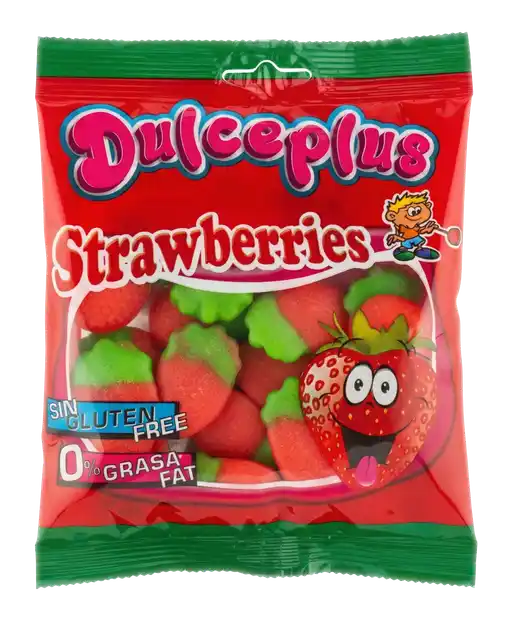 [176E100] Dulceplus Fraise Sauvage Lisse 12x100gr 100% Halal