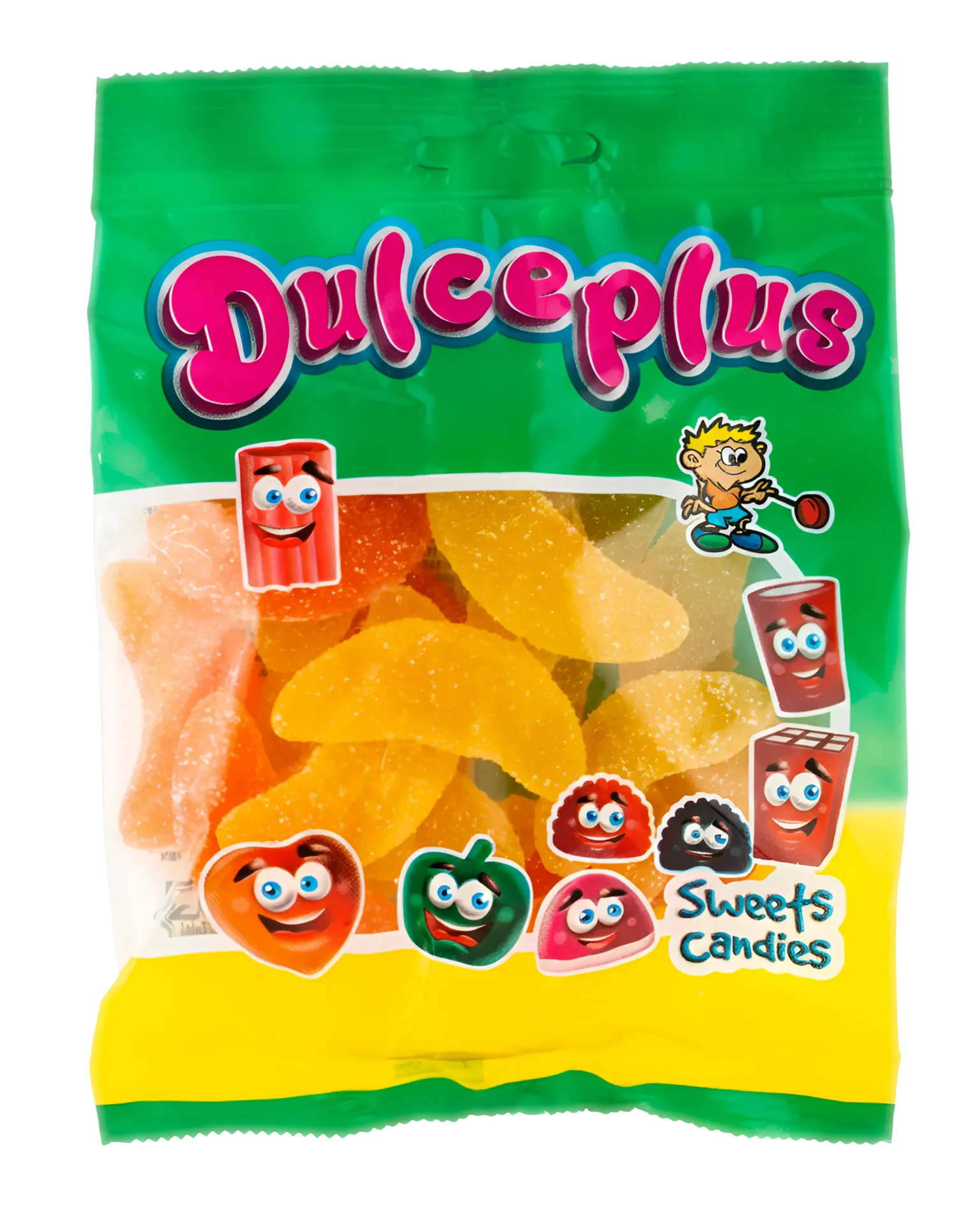 [151E100] Dulceplus Quartier Orange Et Citron Acide 12x100gr 100% Halal