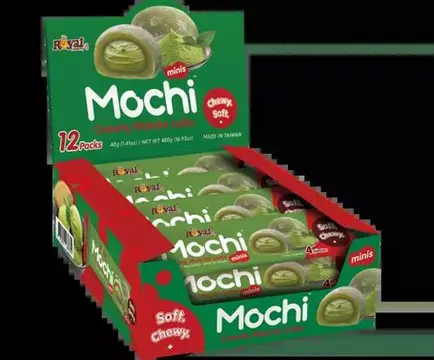 [65116-1] Royal Family Mochi Mini Cream Matcha Latte (Snack Pack) 12x40g