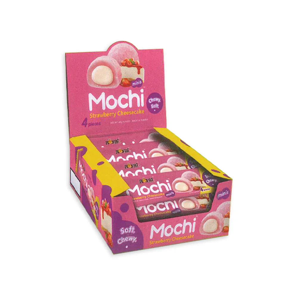 [65115-1] Royal Family Mochi Mini  Strawberry Cheese Cake (Snack Pack) 12x40g