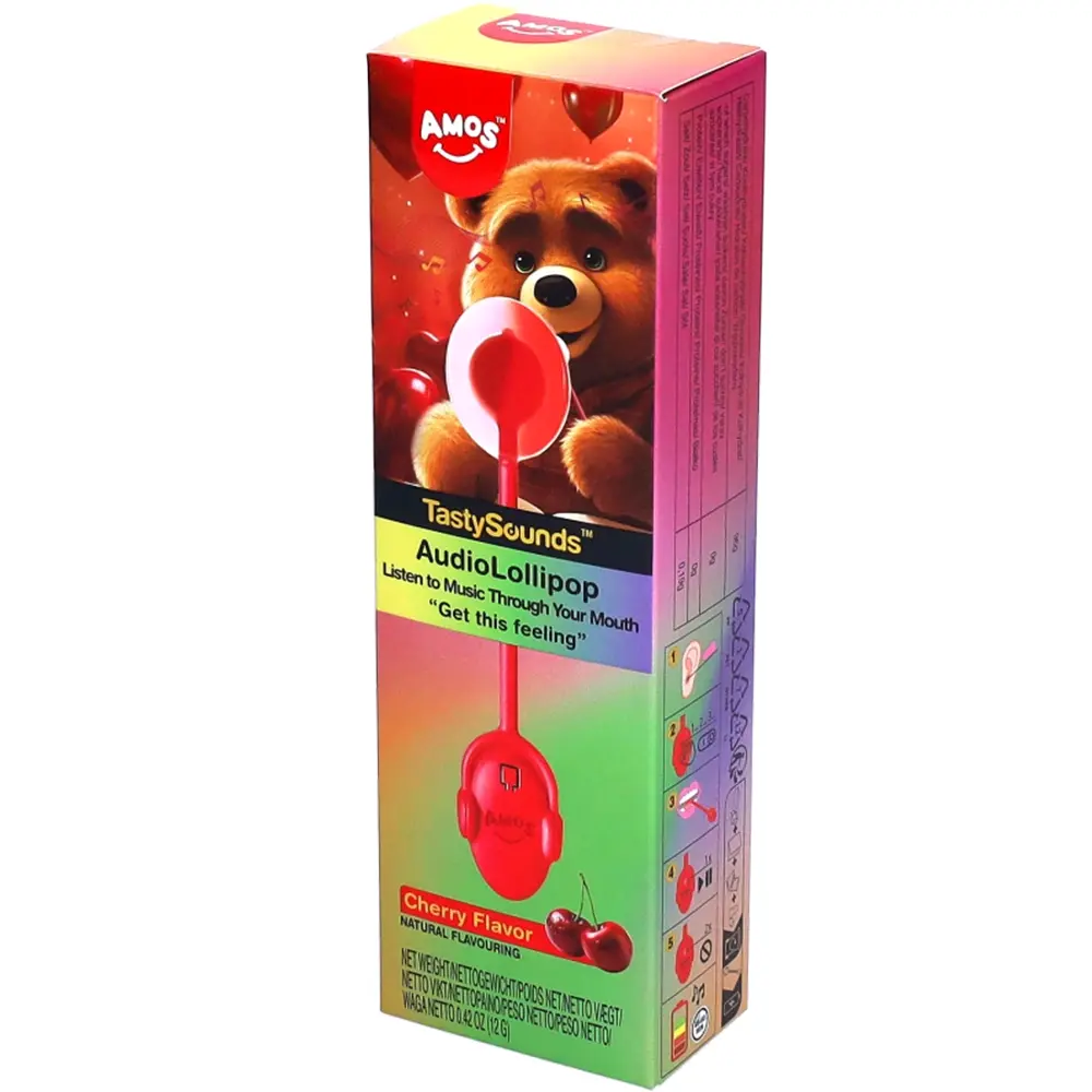 [65323] TastySounds Lollipop Cherry Flavor with Music Get the Feeling 12x12g