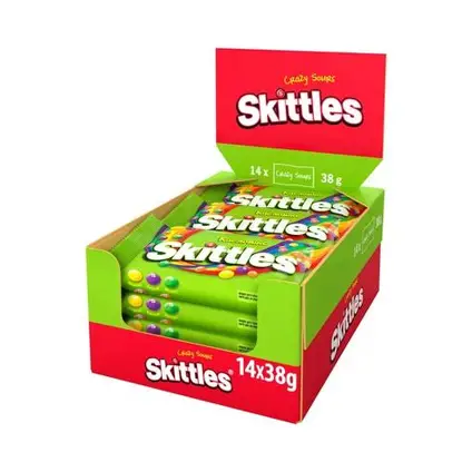 [12358] Skittles Crazy Sours 14x38g