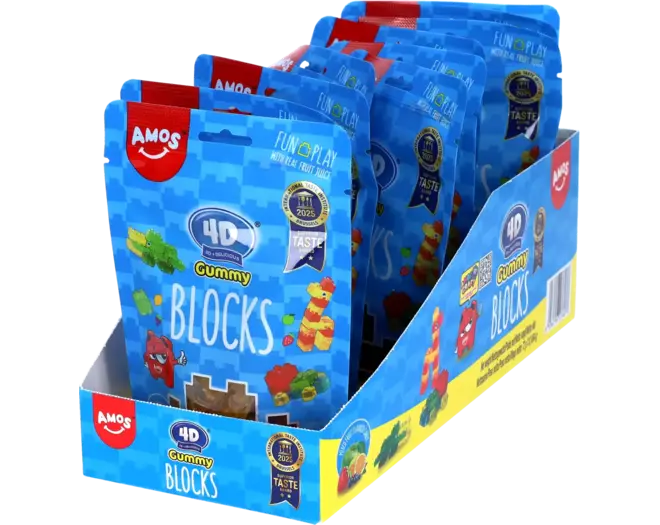 Amos 4D Gummy Blocks Mixed 12x72g