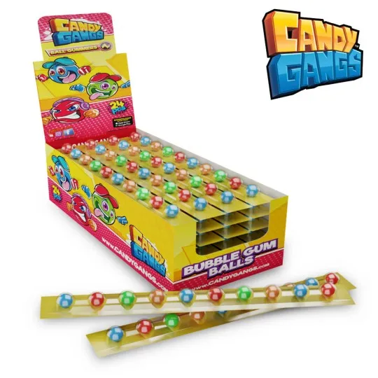 [14553] Candy Gangs Bubble Gum Balls Display 24 x15g